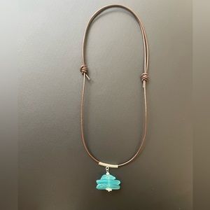 Sea Glass Cluster Sliding Knot Necklace